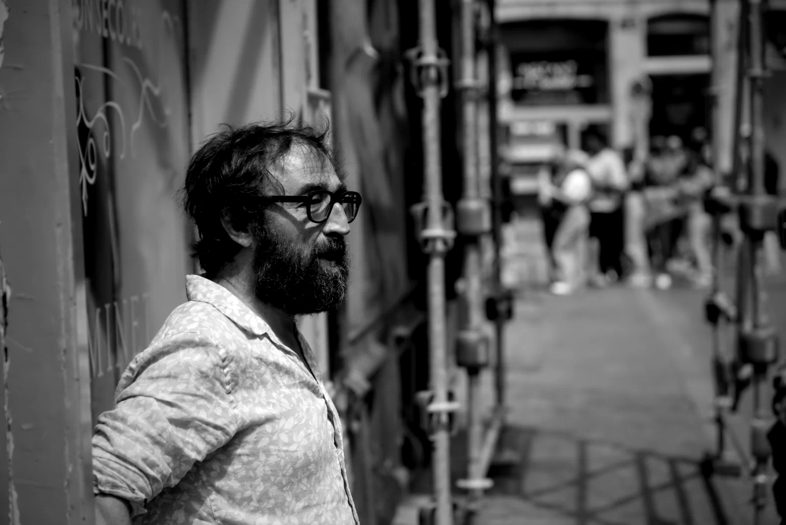 Portrait de rue en noir et blanc
