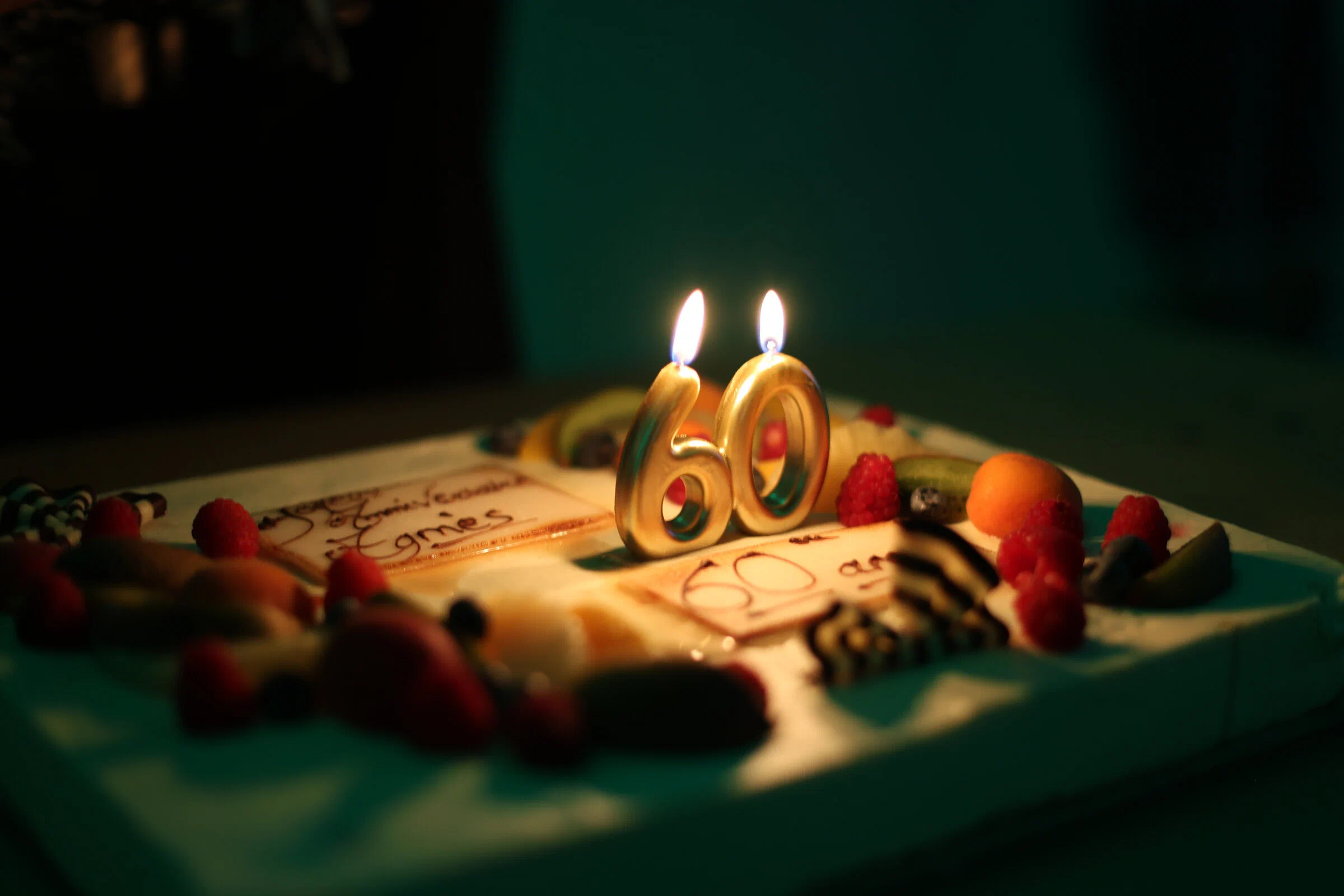 Gâteau d'anniversaire, 60 bougies