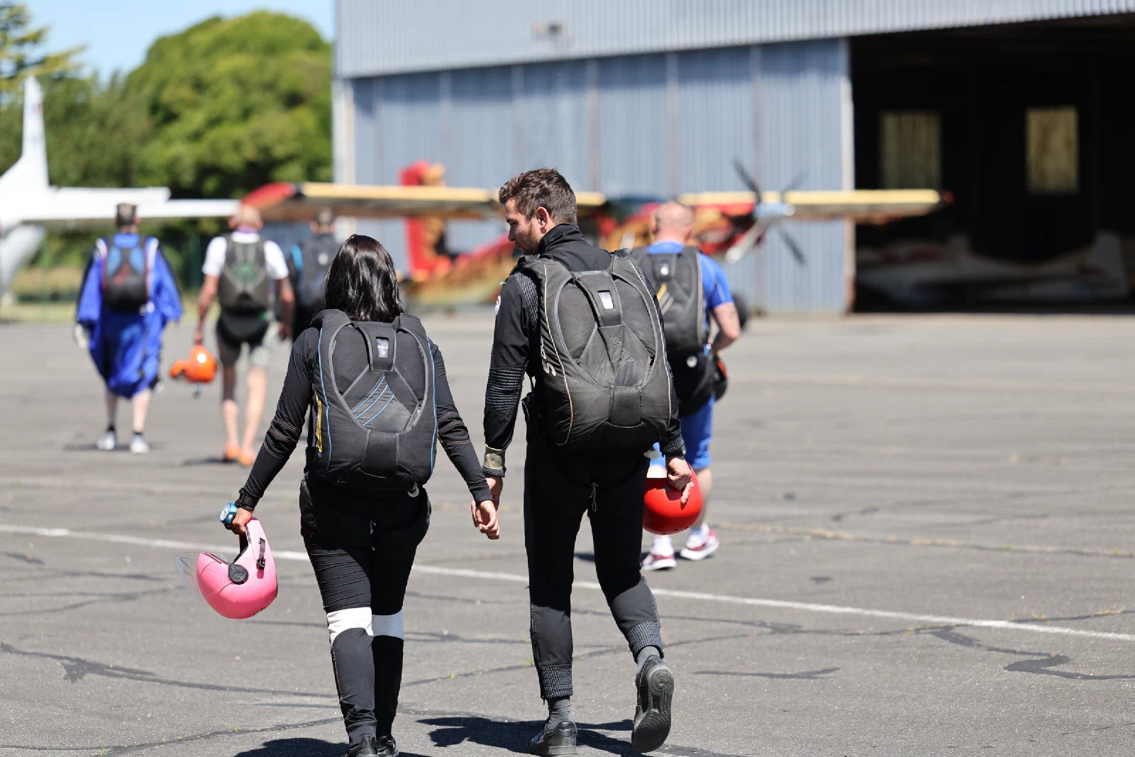 Départ vers l'avion — sortie parachutisme